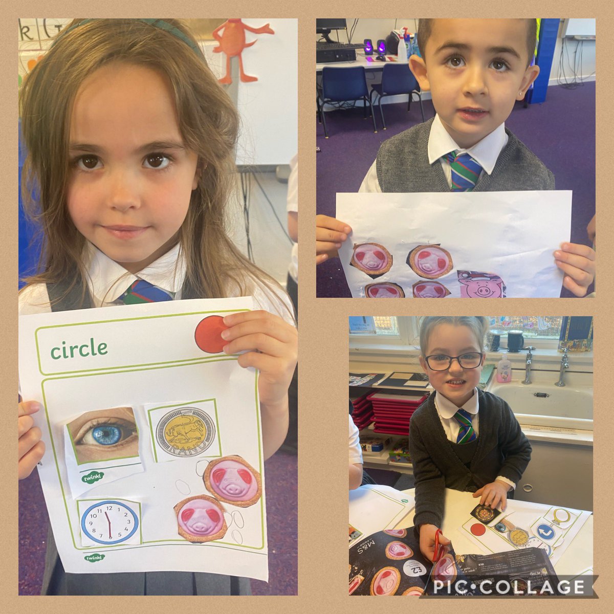 StAugustine_PS's tweet photo. Recently, P1 have been learning about shape and pattern, today we took our learning a step further by looking at why shapes are so important in our lives! #MathsIsFun #RealiLife #PlayBased @StAugustinesPC @staugustine_pta @NLCLearningHub @NLRoadsafety https://t.co/oC3qPU5Ijn