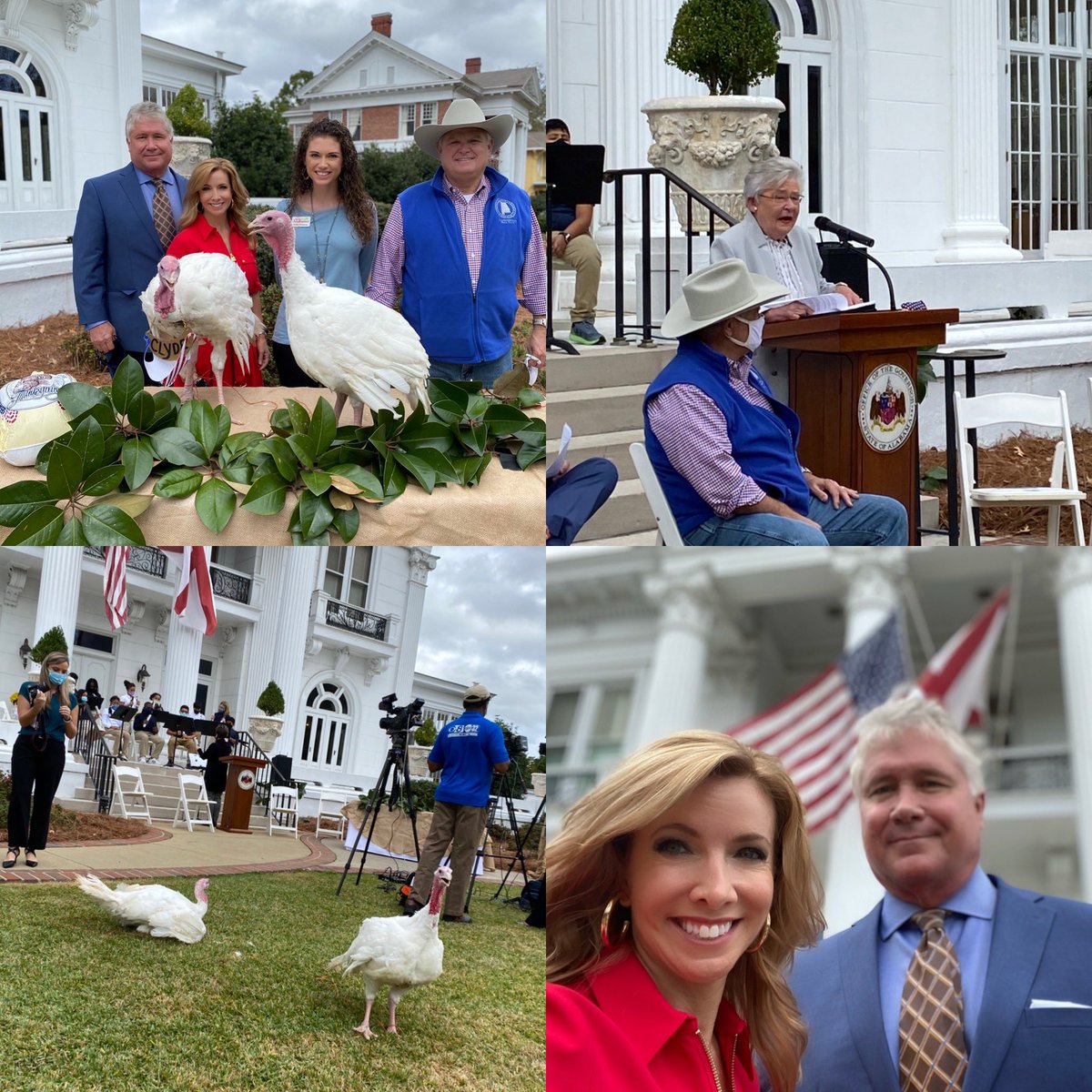 tamiculver's tweet photo. An entertaining morning at the Governor’s Mansion.  Clyde &amp; Henrietta were the stars of the show during the 71st annual Turkey Pardoning. Thanksgiving is 17 days away! https://t.co/kbccG1ZJ3J