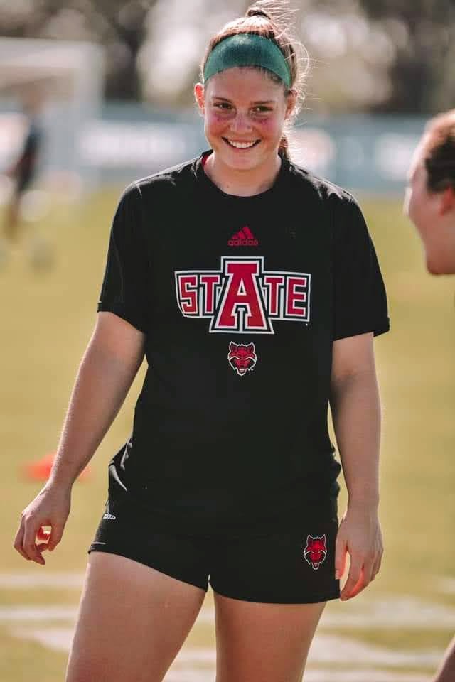 hopesolothedog's tweet photo. It was a big week for #AStateSOC and last tournament for my sister @maggie_ertl. Gonna miss all my soccer dog frends. #thatsmysister #wolvesup https://t.co/f4bHnaalt9