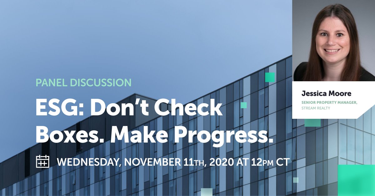 Bractlet's tweet photo. We're pleased to have Jessica Moore, Senior Property Manager at Stream Realty Partners, as part of our virtual panel discussion, "ESG: Don't Check Boxes. Make Progress." Register here> https://t.co/CPL0mMBPCQ 

#TenantRelations #BuildingOperations #ESG #proptech #energymanagement https://t.co/68v6G8lfei