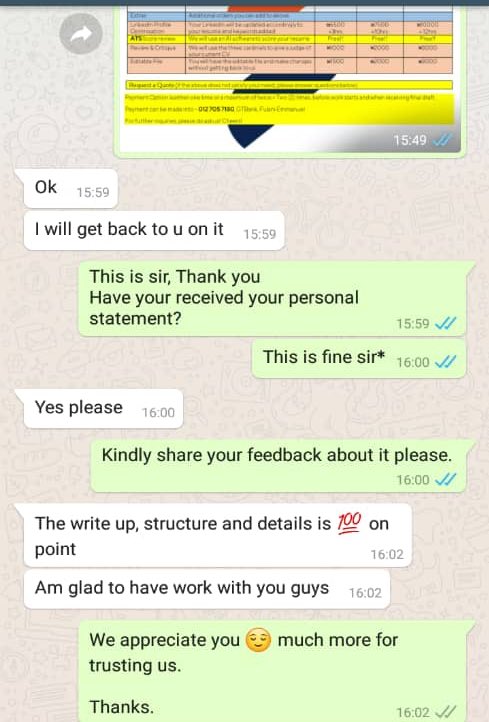 StrataHub1's tweet photo. Getting reviews like this is a great way to start the week. Our services are bound to make you outstanding. Let us take care of your writing services.
.
.
#stratahub #cvwriters #cvwritersinlagos #cvwritersinnigeria #cvwritersoninstagram #writingservices https://t.co/Ee81Lf14kh