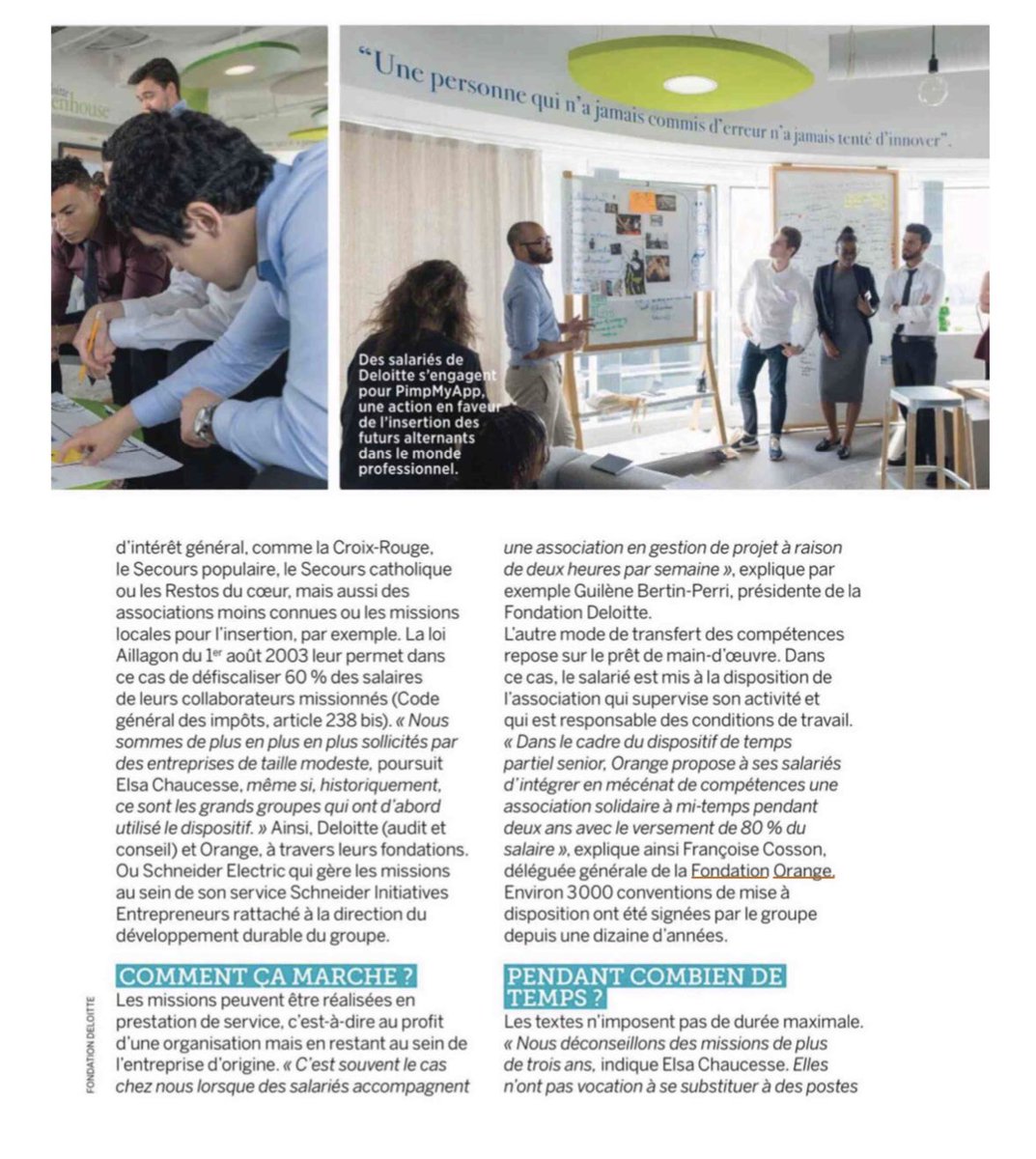 Gourlette's tweet photo. « Le Mécénat de Compétences, c’est quoi ? » article de @dossierfamilial Depuis 10 ans, plus de 3000 salariés l’ont choisi chez @orange 
#engagementsalariés 
@FondationOrange @OrangeSolidariT https://t.co/5EyTemYuyd