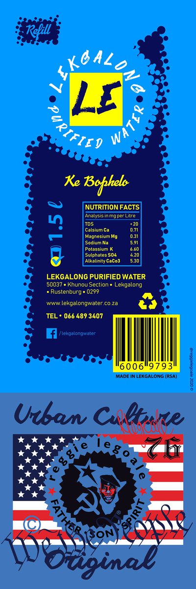 ReggieLegoale's tweet image. #LekgalongPurifiedWater #KeBophelo #IsLife #BrandActivation #Professional #LogoDesign starting from R1K. #SME 
Inbox @reggielegoale for free quotation. #Naming #PayOffline #Design #Branding #Logo #LogoDESIGN #LabelDesign  #PackagingDesign