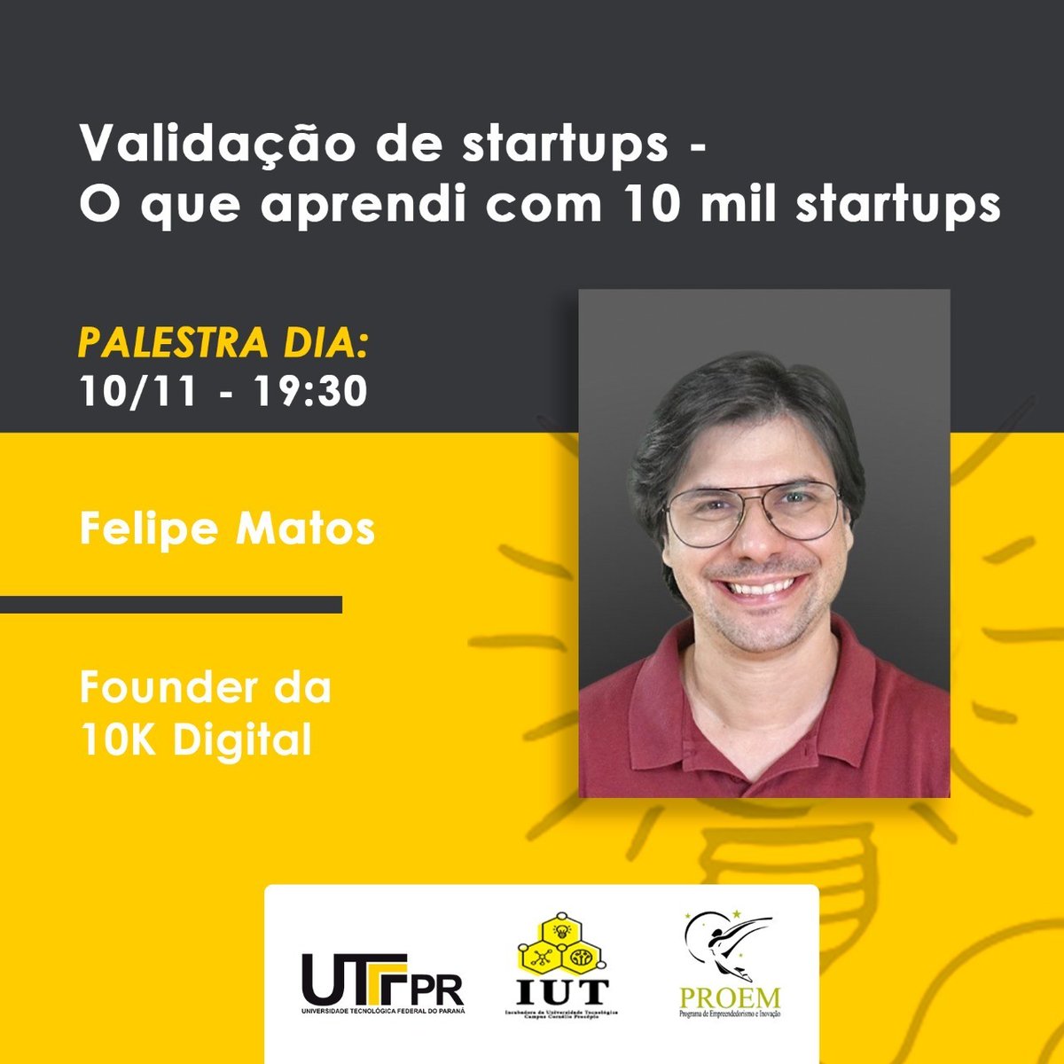 10kDigital's tweet photo. Incentivo ao empreendedorismo que fala, né? 

Que especial receber o convite para participar da abertura do XIV Feira da Ideia, promovido pela @UTFPR_. 

Evento gratuito e 100% online:
https://t.co/dDKshtzsE7 https://t.co/43XDKKTZFB