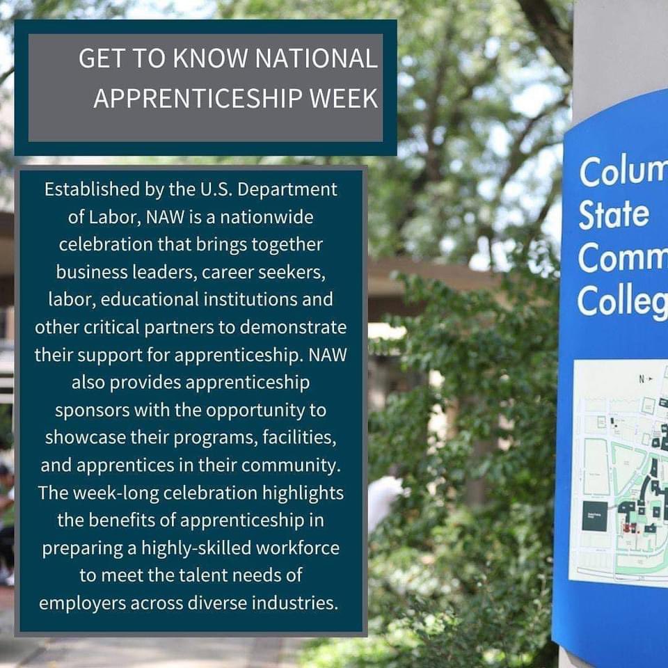 csccmmws's tweet photo. Happy Monday, Cougars. It's National Apprenticeship Week! Visit https://t.co/7ODUgwyIQ1 to learn more about National Apprenticeship Week and for resources to help plan, promote, and enhance your event, or secure a proclamation. https://t.co/q7XvORmGQa