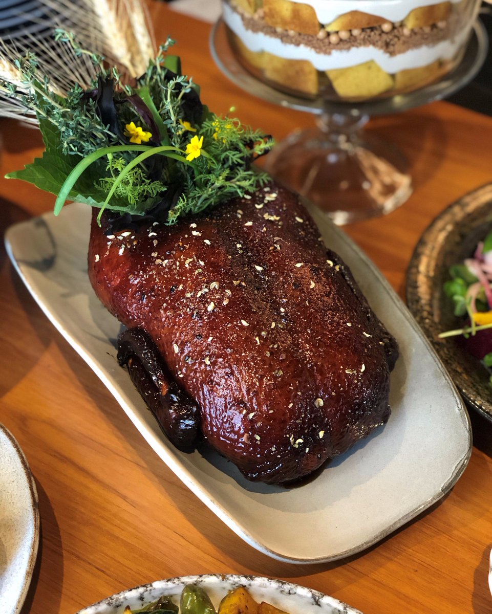MomotaroChicago's tweet photo. Whole roasted Rohan duck • tea-smoked, soy glaze, served with natural jus 

Order our "Le Quack" Thanksgiving Meal To Go through the link in our bio now #MomotaroChicago #BokaRestaurantGroup https://t.co/5MNcKexCUp