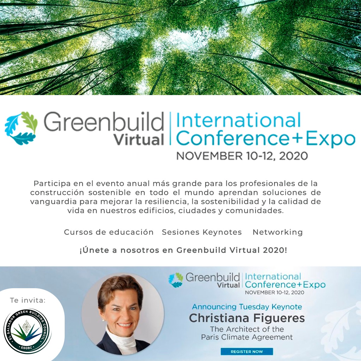 Dianalepio's tweet photo. Mañana inicia #GREENBUILD2020
La conferencia sobre construcción sostenible más importante del mundo. No te pierdas la oportunidad de participar!!
📅10-12 Nov
📝https://t.co/XRQF4QM206
Aprovecha el descuento especial para la comitiva #ESGBC
💻info@elsalvadorgreenbc.org https://t.co/RTXCfwypRd