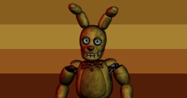 enbypositivity's tweet image. cw // fnaf

flag for nonbinary people who love springbonnie (left) and springtrap (right) from fnaf - 🌙