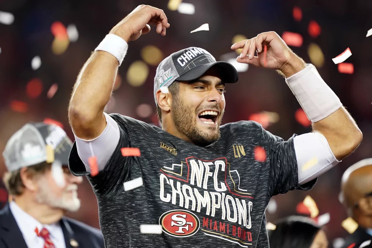 Now, we see Jimmy Garoppolo leading the 49ers to the Super Bowl in his only healthy season with the team, going 22-8 as a starting QB for the team, and yet there is a 0% chance he is back in 202149er fans need to stop this before they let a 4th damn good QB walk out the door.