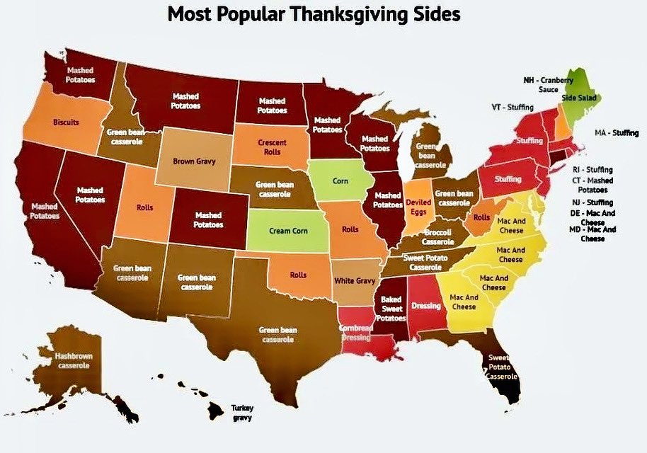 JasonCusterPhD's tweet photo. This just in: while Green Bean Casserole may have won the popular vote, I can confirm that Mashed Potatoes have won the Electoral College, and will serve as the next President of Thanksgiving Sides. https://t.co/6nDiTdvQNf