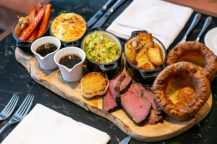 Missing going out to eat this month? Well don't. 

Five star restaurant quality food finished off in your own oven at home.
@ HOME by The Lowry Hotel. Delivery now available in selected postcodes in Greater Manchester.
bit.ly/HOMESundayLunch
#sundaylunch #homedining