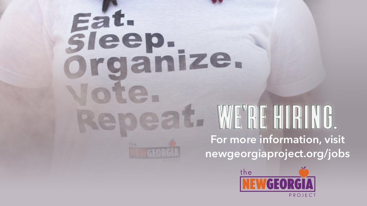 NewGAProject's tweet image. We&apos;re hiring in Georgia! Residents only, but we love y&apos;all&apos;s energy. 😉 newgeorgiaproject.org/jobs