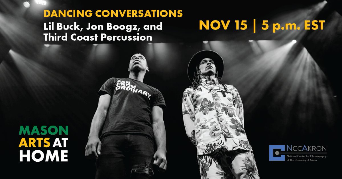 ThirdCoastPerc's tweet photo. Can't get enough of Metamorphosis? 🙋🏽  Join us for "Dancing Conversations", a FREE online discussion with us + the show's two brilliant choreographers: @JonBoogz and #LilBuckDaLegend, co-founders of #MovementArtIs 🤩 🕺🏿 
 11/15, 5pm ET, more info: https://t.co/jX4kERxxQy https://t.co/UTUHmBcLfL
