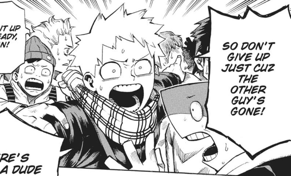 just realized in the newest bnha chapter... that boy with the shark friend.. that was the same boy who cheered Endeavor on. Sad to see your hero fall before your eyes 