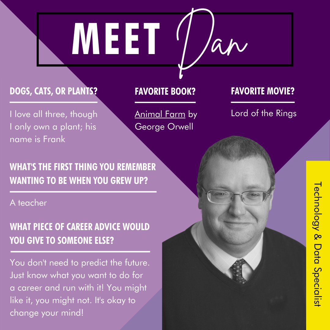 cdcmnsu's tweet photo. #MeetUsMonday 🤝 💼 ⭐️ We've missed being able to interact with all of you in person - So, even thought we can't do it face-to-face, we thought we would introduce ourselves and help you get to know us! Meet Dan! Our CDC Technology & Data Specialist. #MSNU #MavFam @MNSUMankato https://t.co/GtDSE0gUnh