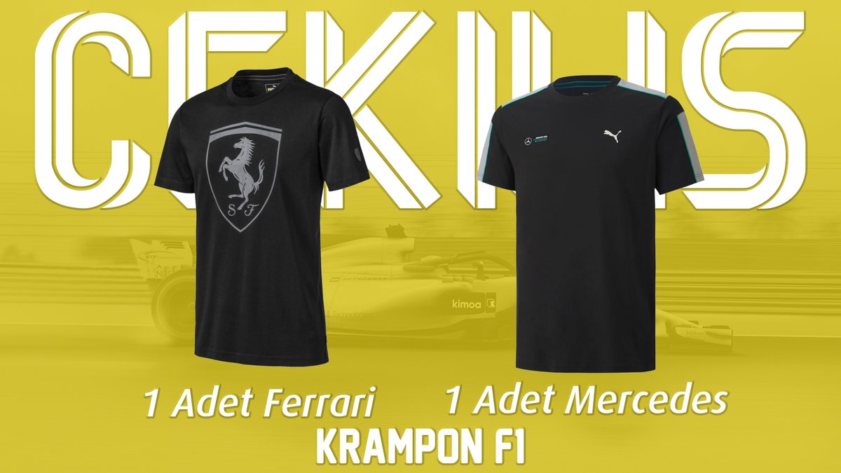 F1Krampon's tweet photo. 🎁 ÇEKİLİŞ

🏎 1 Adet Puma (Ferrari - Mercedes) T-Shirt'ü hediye!

🗳 Katılım için;

1️⃣ Bizi takip et.
2️⃣ Yorumlara bir arkadaşını etiketle ve Retweetle. https://t.co/fMAJRX40R6
