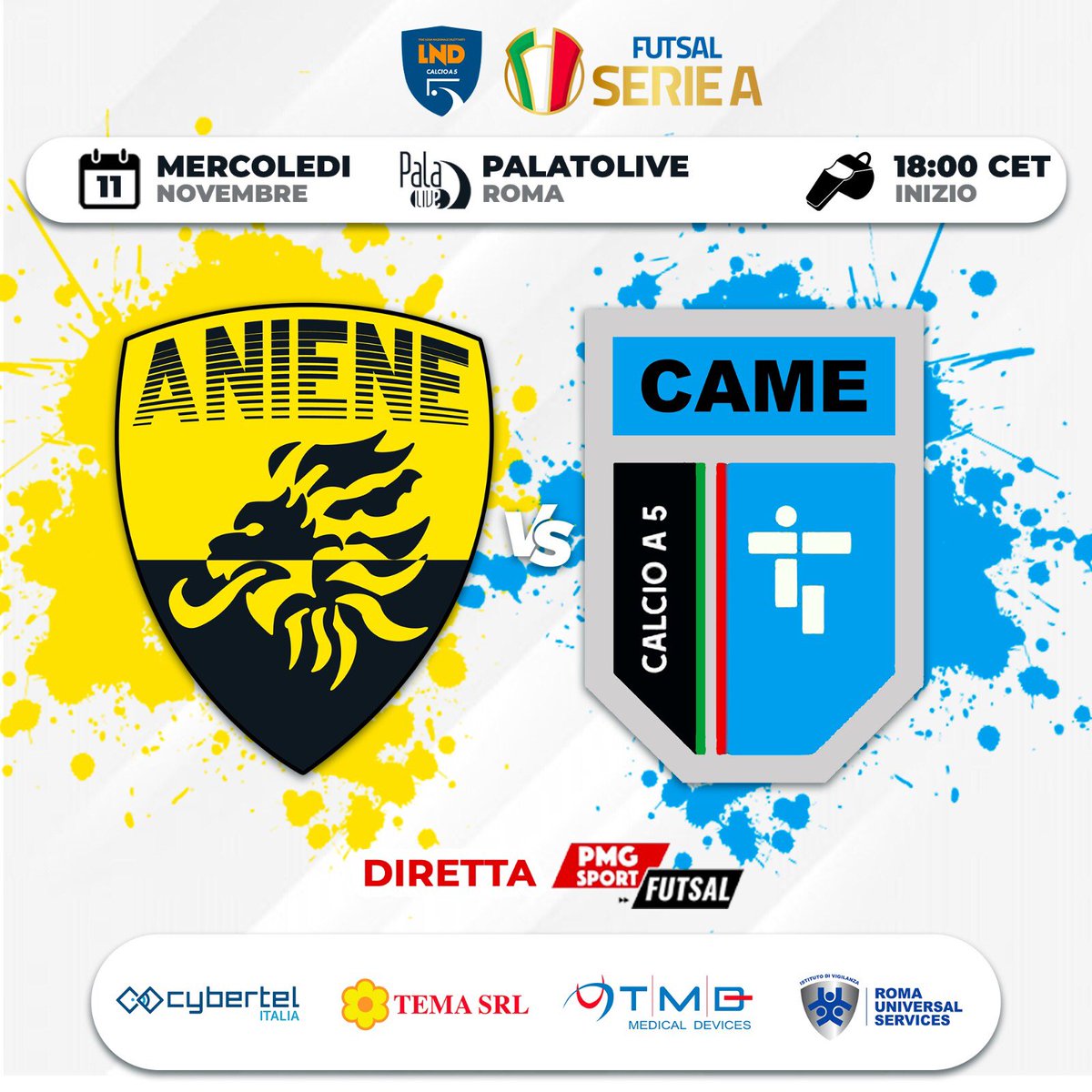 ... -2 all’esordio casalingo
❌🚪 
🎥 Diretta PMGSport Futsal

💛#veroAmore 🦁#HearMeRoar