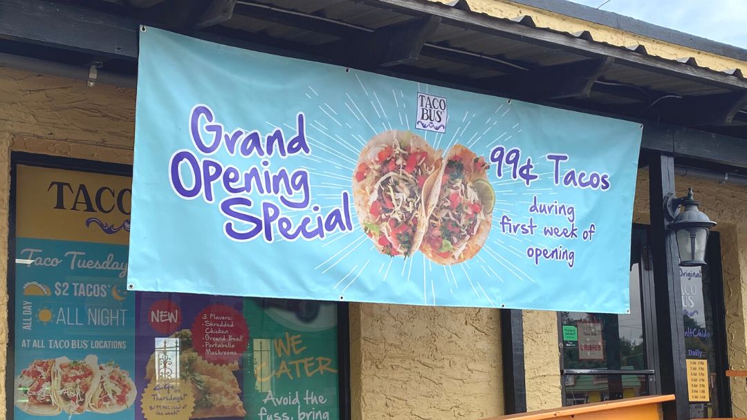 officialtacobus's tweet photo. Meet you @ OG Taco Bus for .99 tacos today? 🌮 #ReGrandOpening #TacoBus #Tampa #OG https://t.co/fSpFlbPHzP