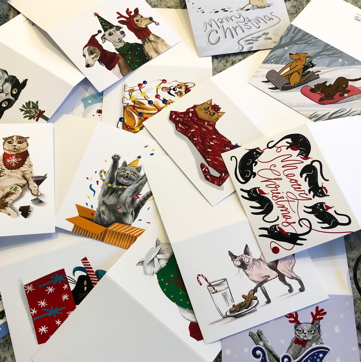 buhaolife's tweet photo. So... I’ve made 50+ Christmas card designs!? Each year, I discontinue some / add new ones to the collection. This time, 4 new holiday cards will be added alongside 23 popular cards for @theroyalbison ! Mark your calendars! Bison starts 5pm MST Nov 27 online ❤️ #yegarts #shoplocal https://t.co/ZMM8kyQYL9