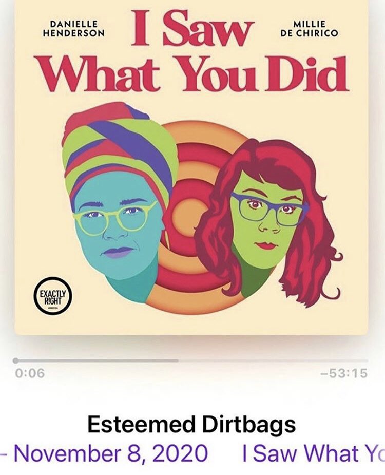 ExactlyRight's tweet photo. SURPRISE! You can listen to the first episode of I Saw What You Did TODAY! Big thanks to @ApplePodcasts for featuring this special early release of @ISawPod in their carousel this week. 

Listen &amp; subscribe, &amp; tune in to I Saw What You Did every Tuesday.

https://t.co/L1cGJpxrF6 https://t.co/ehVKFweqs9