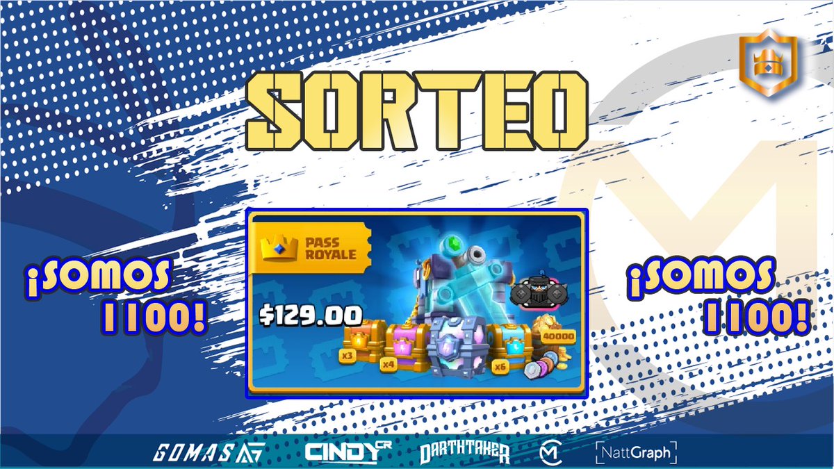Inkarri_Cup's tweet photo. #CR ¡SORTEO! 😱😱🔥

¡Por los más de 1000 seguidores!🔥

✅Seguirnos
✅Dar like a la presentación de su preferencia.

⚡La presentación con más likes gana.
🍀Sorteo entre todos los likes para definir el ganador.

📅Termina: El 11/11

#Gaming #Inkarri_Cup #ClashRoyale https://t.co/PXepzhvNjf