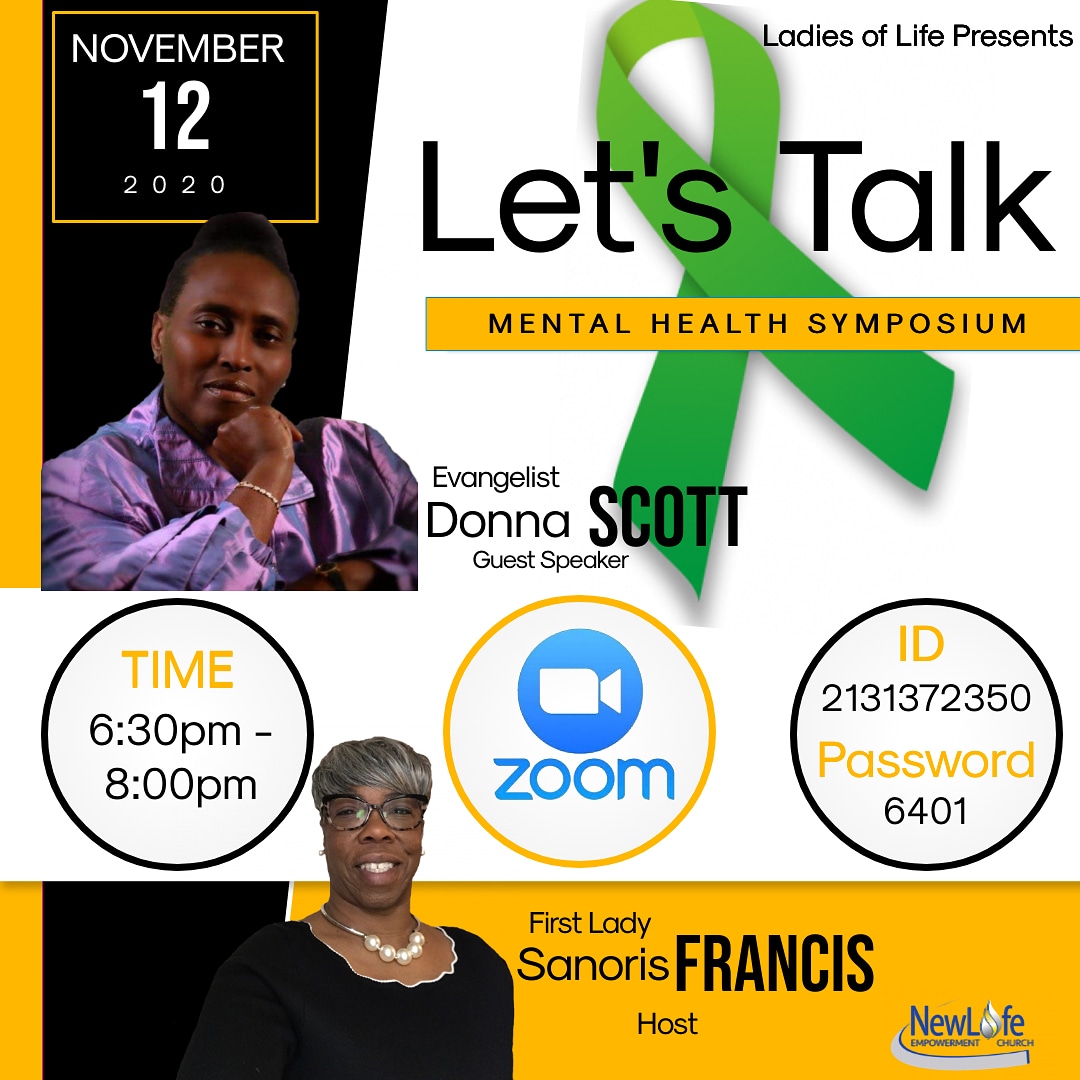 newlifeec_'s tweet photo. Let's Talk #MentalHealth! November 12 https://t.co/a0qJ6GkTY3