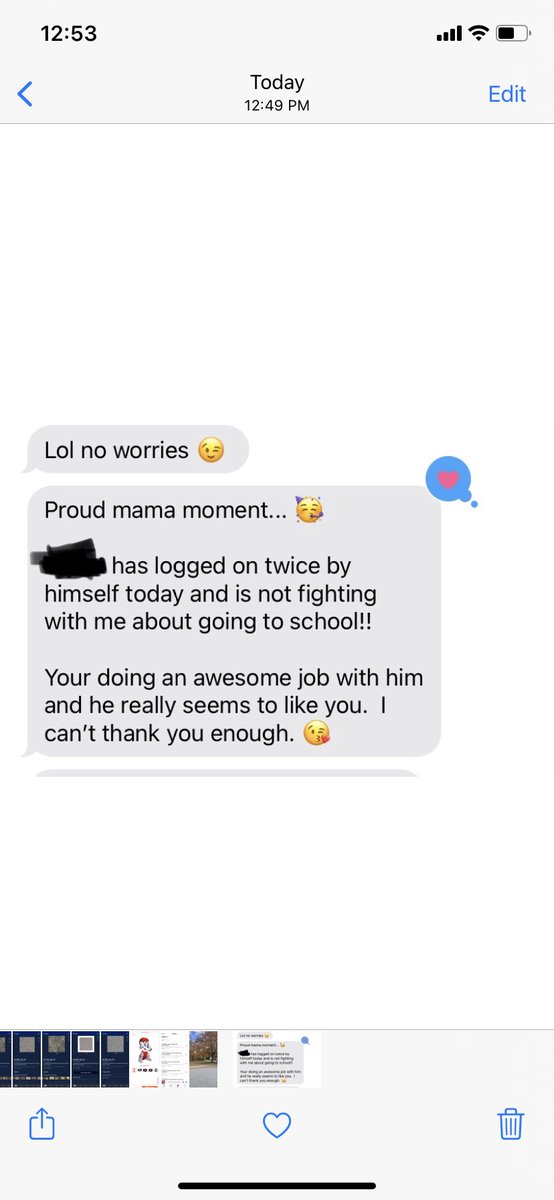 ChappellPettit's tweet photo. Who says you can’t reach your students virtually? Another day, another opportunity for my kiddos to reach their goals! #happyparent #ilovemyjob #virtualschoolrocks @MichaelaFRice @GCS_SpecialEd https://t.co/f5aQ4jBD0f