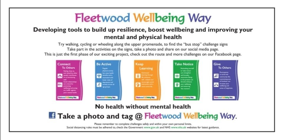 Since its launch 3 months ago, many residents &amp; visitors have benefitted from following the Fleetwood Wellbeing Way &amp; taking on the challenges. The organisers want to continue developing their support and would appreciate feedback to an online survey at bit.ly/FleetwoodWellb…