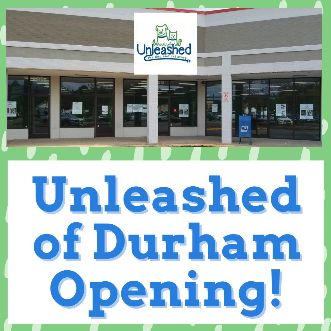 UnleashedDurham's tweet photo. Our Grand Opening will be Nov 28th, but we're opening limited hours Tues, Nov 10th!

Limited Soft Opening Hours:
Tues, Nov 10th: 4pm-7pm
Starting Wed, Nov 11th:
Mon-Sat - 11am-7pm
Sun - 11am-6pm

#shoplocaldurham #SmallBusinessSaturday #unleasheddurham #unleashedthedogandcatstore https://t.co/sB7UXyDNOR