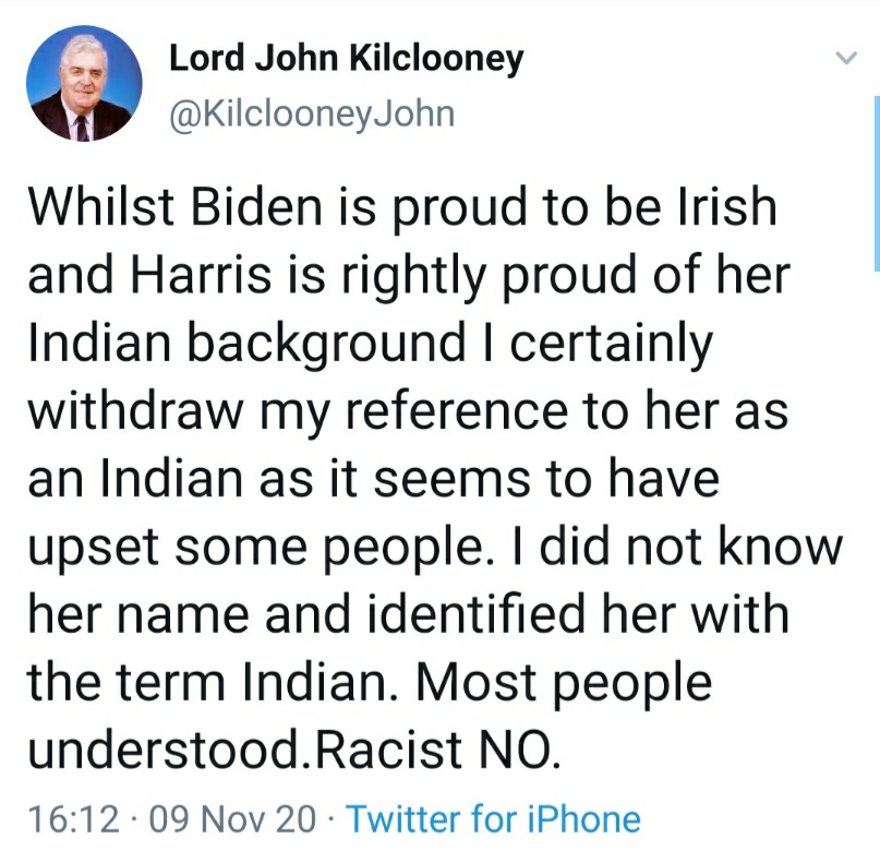 3. Denies it's racist and lies to shift the goalposts. But the lie actually reinforces the racism by again showing he thought it was acceptable to call Kamala Harris "the Indian". Also just an unbelievable lie tbh.