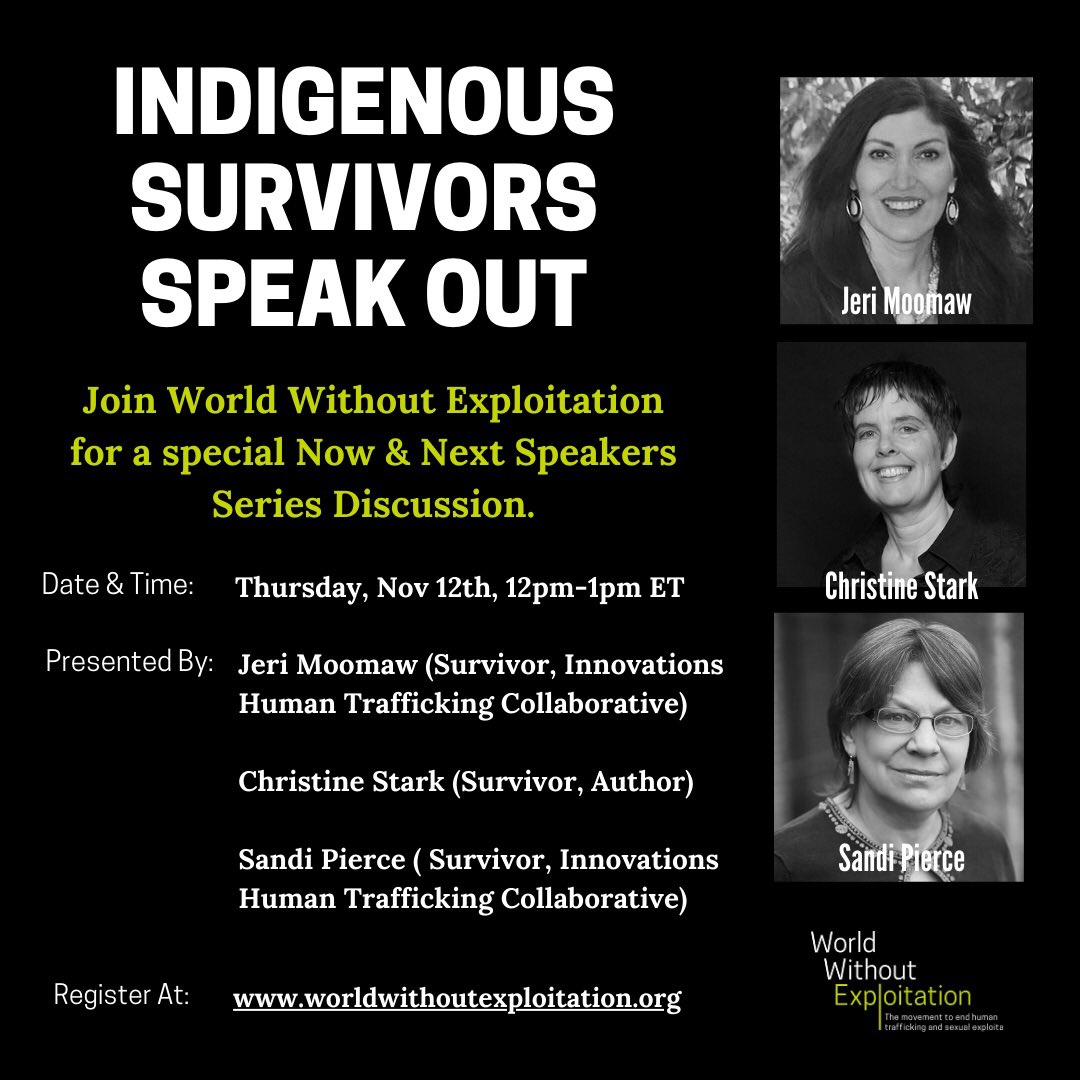 WorldWEUS's tweet photo. Join us this Thursday!

As we move towards a more unified country we must continue amplifying  the voices of #BIPOC and understanding the complex history. Don’t miss this important conversation with Indigenous #htse #survivors.

Register here: https://t.co/LU3VKDH74n https://t.co/sCJxZ17ETa