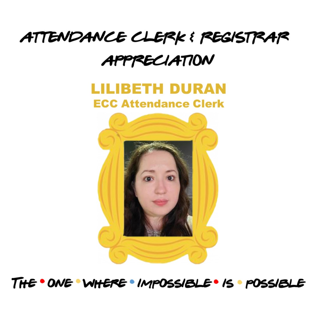 StaffordMSD's tweet image. Lilibeth is the attendance clerk at our new ECC. She moved from Elementary and has a reputation of excellence surrounding her. We&apos;re grateful to have her on the team! #SMSDAppreciation #AttendanceAppreciation #CommittedToSMSD