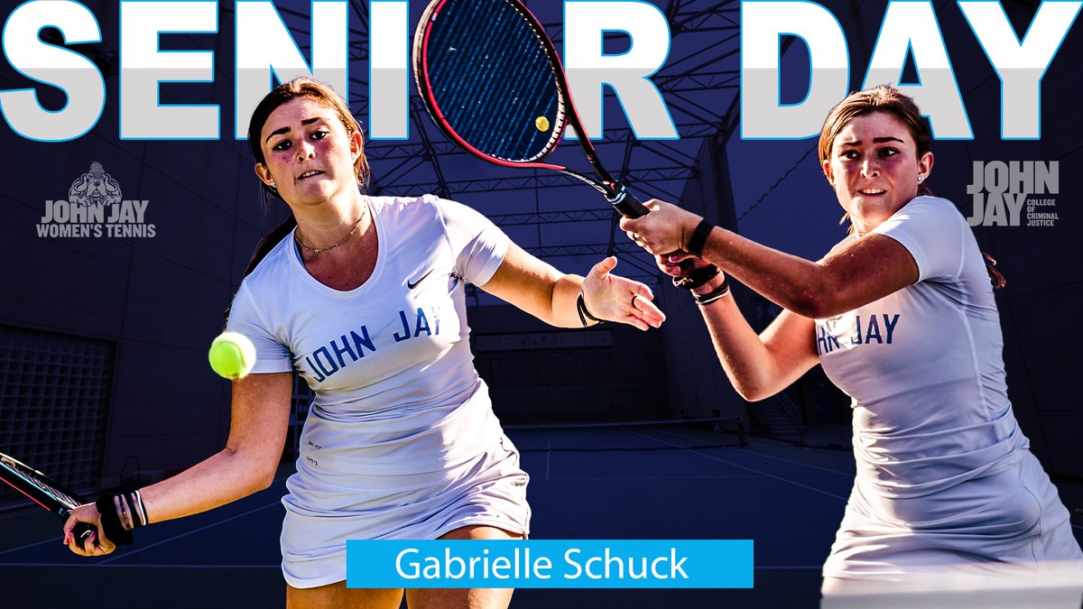 JJayAthletics's tweet photo. Our first #VirtualSeniorDay is women's tennis. Congratulations to our lone senior Gabby Schuck on an accomplished career with the Bloodhounds! She was a freshman on the 2017 @CUNYAC championship team!
#GoBloodhounds #Senior #MyJohnJay #JohnJayCollege #CUNYAC #whyd3 #d3tennis https://t.co/GGKoCiNXmK