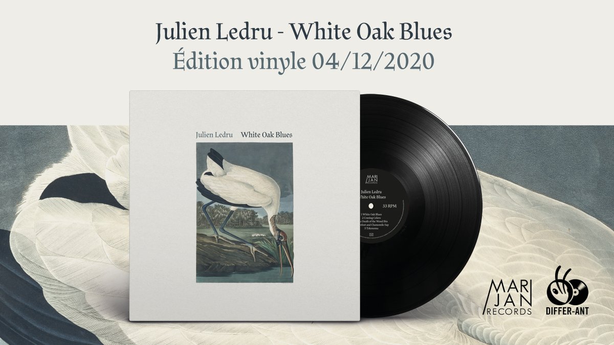 julienldr's tweet photo. J'ai l'immense plaisir de vous annoncer que White Oak Blues sortira le 4 décembre en vinyle ! 
Les morceaux ont été superbement masterisés par Guillaume Charret, le disque sera publié sur le super label @MarjanRecords / @ArtsolisParis et sera distribué par @Differ_ant. https://t.co/oLQ8w0s5rk