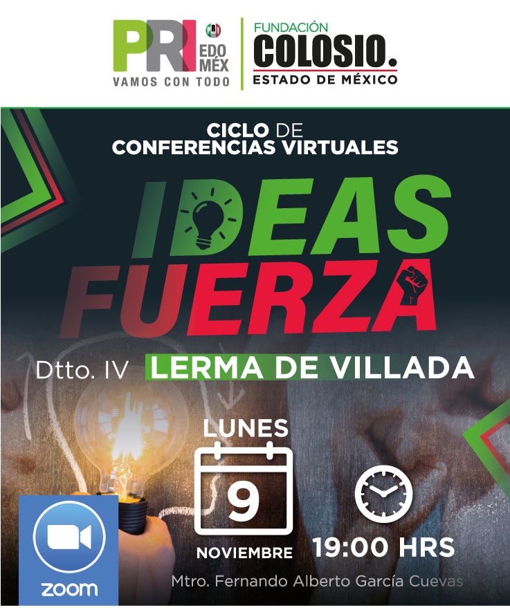 FCOLOSIO_LERMA's tweet image. Hacemos una atenta invitación para que nos acompañen  el día de hoy  a las 19:00 a la vídeoconferencia 💡Ideas Fuerza💪🏻 de nuestro Distrito IV Lerma, impartida por el Mtro. @FerGarciaCuevas @FColosioMex

Esta es  la Liga del registro 👇🏻
form.jotform.com/203050817165045