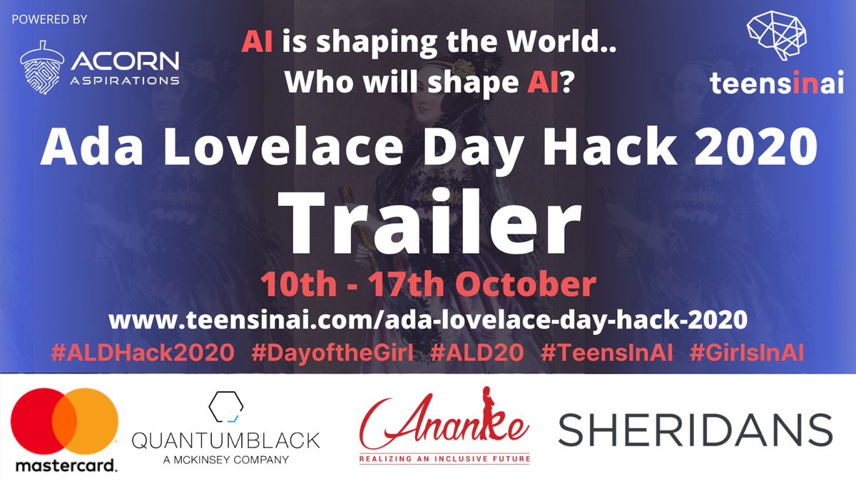 TeensInAI's tweet photo. Our Annual #ALDHack2020 was a huge success! Be sure to watch the trailer here:
https://t.co/1OH23hvQMK
#TeensInAI2020 #AIforGood #TeensInAI
@TeensInAI @elena_sinel @catblaikie https://t.co/xUtU5bRtKu