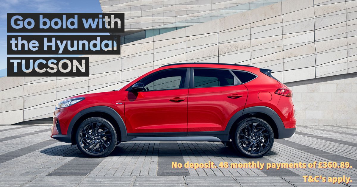 Looking to level up your SUV? It's hard to beat the Tucson N Line, especially with nothing to pay upfront and monthly payments of £360.89. Available for contactless delivery with our Click and Collect service. Find out more online: spirit-hyundai.co.uk/new-vehicle/46…