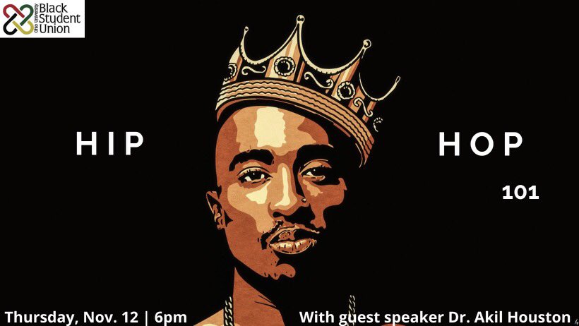 Please join us Thursday Nov. 12th at 6pm for our bi-weekly meeting. This week we will have speaker Dr. Akil Houston discuss the history of hip hop and how it can relate to politics. The meeting will be held via Microsoft teams. The link will be in our bio!