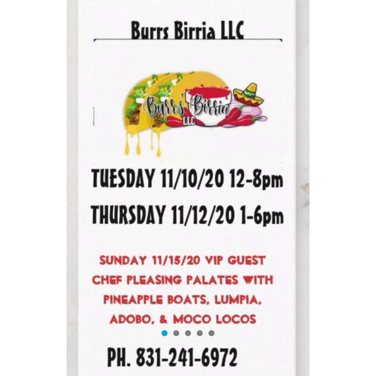 sweetburrberry2's tweet photo. take note of hours this week!! QuesiTacos, From the bottom to the top vampiro, Birria ramen, keto style tacos, Birria Burrritos, & don’t forget delicious consommés!!! Limited amount of our New Mexican Pizzas will be available!!! 🔥😍Tap in. 🍜🌯🌮🤙🏽😌🏁💙 #birria #quesitacos https://t.co/SbnWYC9B3g
