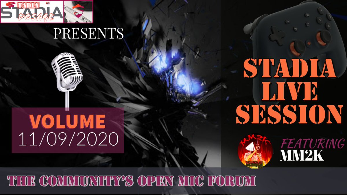 CloudDosage's tweet photo. Change of plans!!! Join us at 2PM EDT (30 MINS EARLY) for our transparent discussion 🗣️ &amp; Open mic 🎙️!

🔴 LIVE! - Community "transgressions" 👀 | Family share BOOM!| #StadiaLiveSession 11/09/2020
https://t.co/MQsRw7JJpa https://t.co/9Cl4BEUS65
