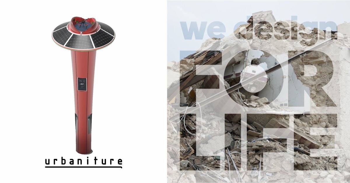 “Nova” Life Support Unit. Urban Furniture for disasters.
We design for life. For every moment.
#life #disaster #earthquake
#Urbaniture #urbanfurniture 
#wedesignforlife #urbanmoments
#kentmobilyası #straatmeubilair #mobiliariourbano #amoblamientourbano #streetfurniture