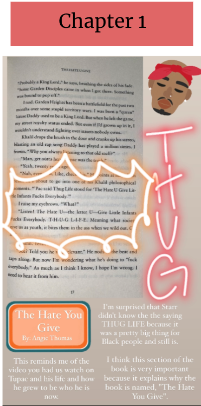 laurenrabourn's tweet photo. My fave part of a novel study: When Ss read, analyze, & reflect. #booksnaps & journal entries are a great way to see what individual Ss are learning & connecting to.
@TheHateUGive forces some truly honest discussion about the real world.
#thuglife #makelearningrelevant #yorkdukes https://t.co/FpLMjbwh71