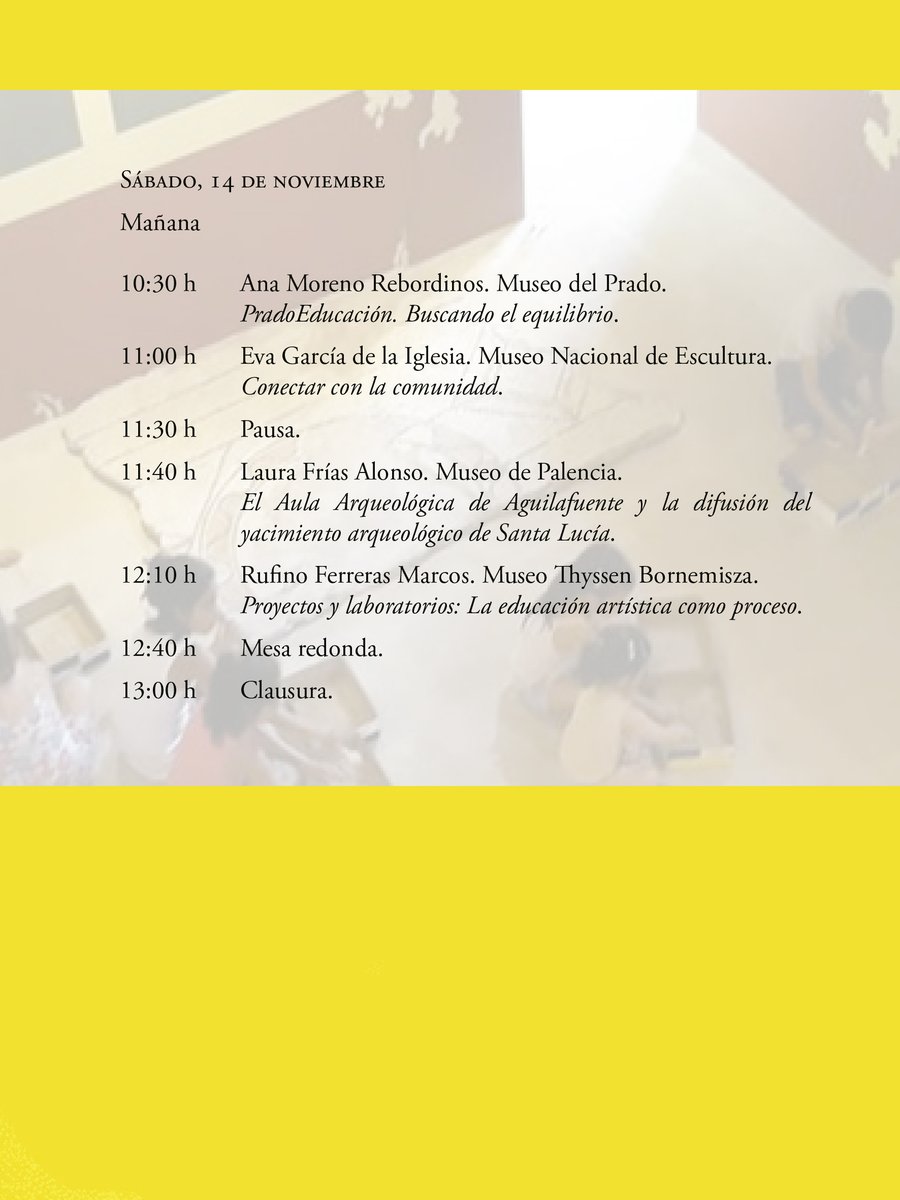 MunillaCarlos's tweet photo. Educación Patrimonio y Museos.
Las visones didácticas de algunos de los museos más importantes del país unido a la mirada de especialistas e investigadores del ámbito de la educación patrimonial.
On line, registrarse: EXT-LabViejo@jcyl.es
#proyectoignis #educacionpatrimonial https://t.co/YPOzmj1o19