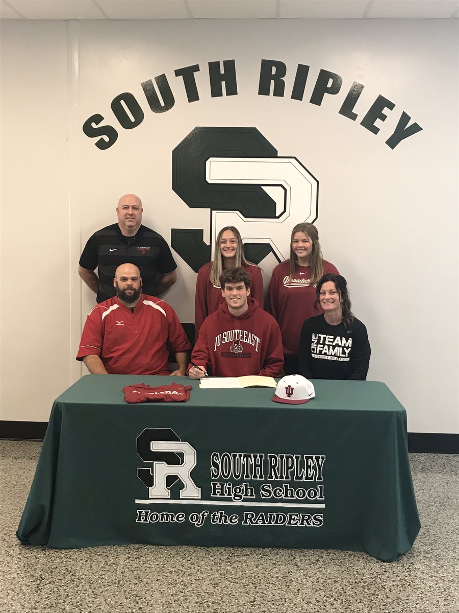Congratulations to <a href="/Bryce_Frank10/">Bryce Franklin</a> and the Franklin family!  This morning, Bryce signed on with IU Southeast to continue his baseball career. <a href="/CoachSFranklin/">SouthRipleyBaseball</a> @GrenadierDugout