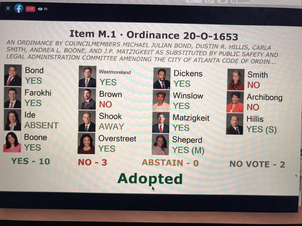 Despite a memo from  @southerncenter, renderings for dedicated space for car shows offered by  @Mvmnt4BlkLives, & an oppositional statement from  @WfpGeorgia, Council voted 10-3 to pass the legislation KNOWING that experts were busy working to safeguard democracy.