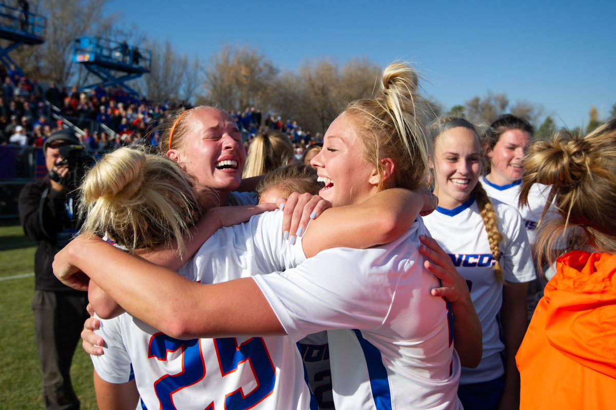 BroncoSportsSOC's tweet photo. 1️⃣ year ago today we won the MW Championship in front of a record crowd at home! 

Let’s take a 👀 🔙 at this monumental day!

🏆🏆🏆 

#BleedBlue🐴 https://t.co/NNHaZcwjeT