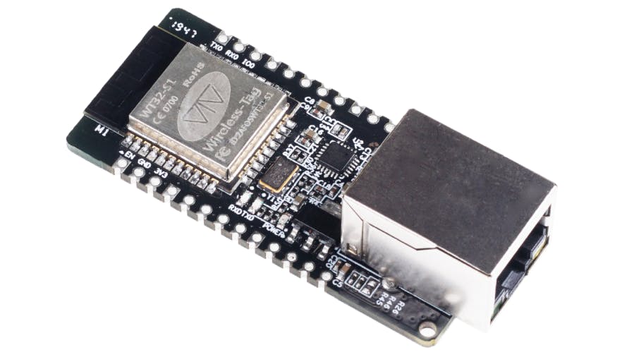 Hacksterio's tweet photo. Wireless Tag WT32-ETH01 ESP32 board offers Wi-Fi, Bluetooth, and wired Ethernet for under $6: https://t.co/DuCgQSGevu https://t.co/gJQONhr83D