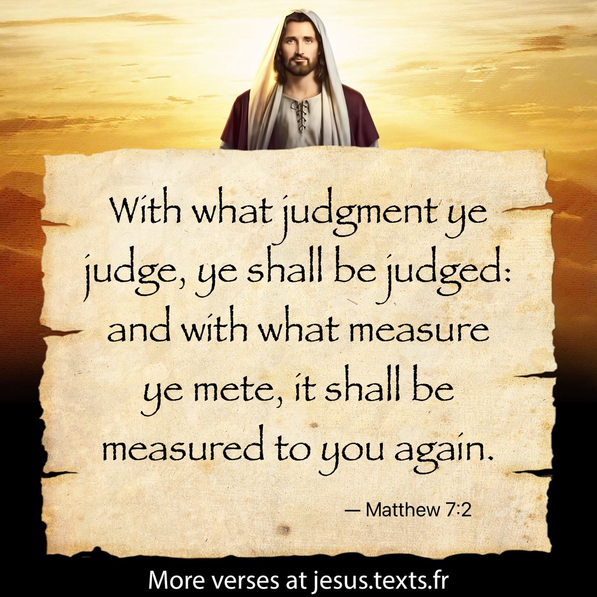 bluegrassrose's tweet photo. “With what judgment ye judge, ye shall be judged: and with what measure ye mete, it shall be measured to you again.” https://t.co/jymBn1wjpG #jesus https://t.co/EPAdLzWJaz