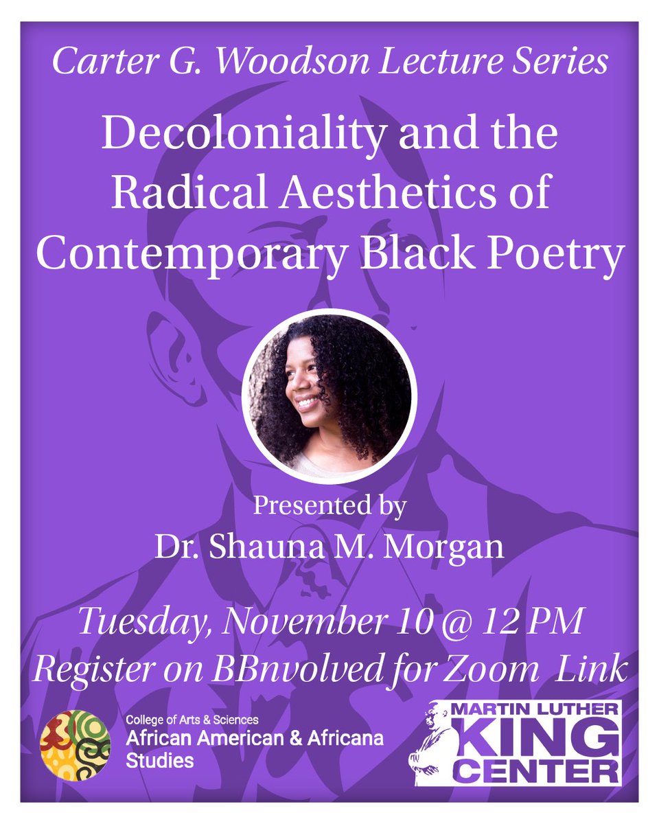 TOMORROW!! Join us as we continue our Carter G. Woodson Lecture Series with Dr. Shauna M. Morgan as our guest speaker. Register on BBNvolved for the Zoom link.