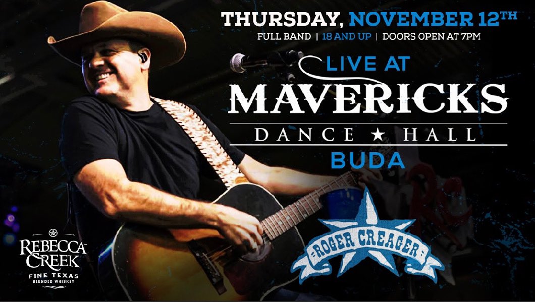 rogercreager's tweet photo. Whose joining us in Buda, TX this Thursday?? We’re gonna be #havingfunallwrong at Maverick’s Dance Hall! https://t.co/wOM72AikZQ